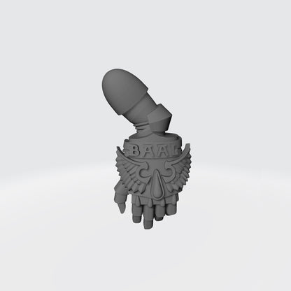 10x Sanguis Legion left-hand energy fists compatible with 28mm-32mm scale miniatures