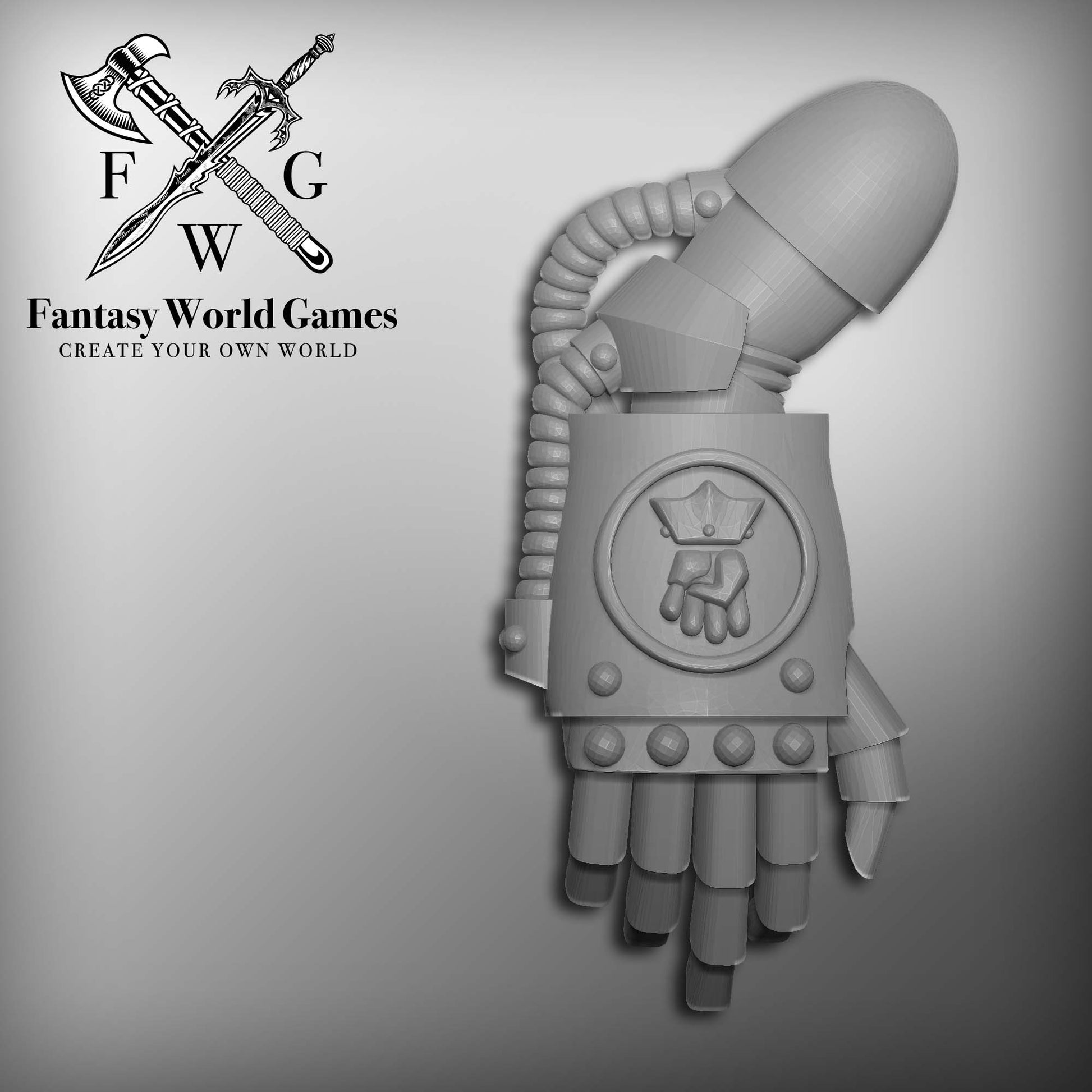 10x Monarchs Fist Warrior Order open right-hand energy fists compatible with 28mm-32mm scale miniatures