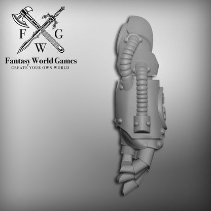 10x Monarchs Fist Warrior Order open right-hand energy fists compatible with 28mm-32mm scale miniatures