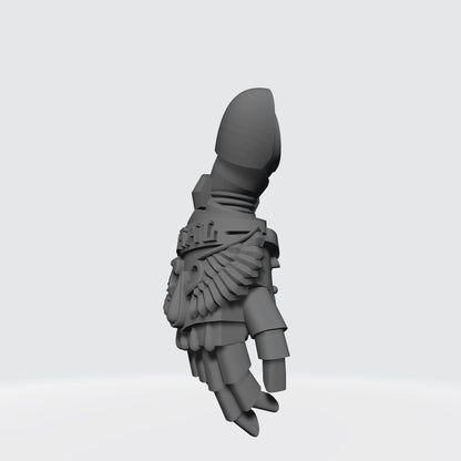 10x Sanguis Legion right-hand energy fists compatible with 28mm-32mm scale miniatures