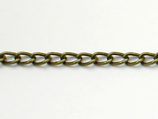 12" Strand of Metal Link 3x5mm Link - Antique Bronze