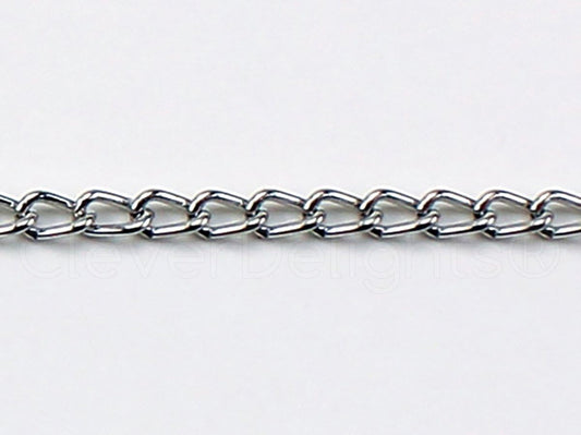 12" Metal Chain 3x5mm Link - Antique Silver or Platinum for McFarlane Toys