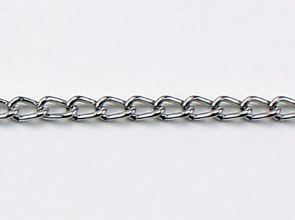 12" Metal Chain 3x5mm Link - Antique Silver or Platinum for McFarlane Toys