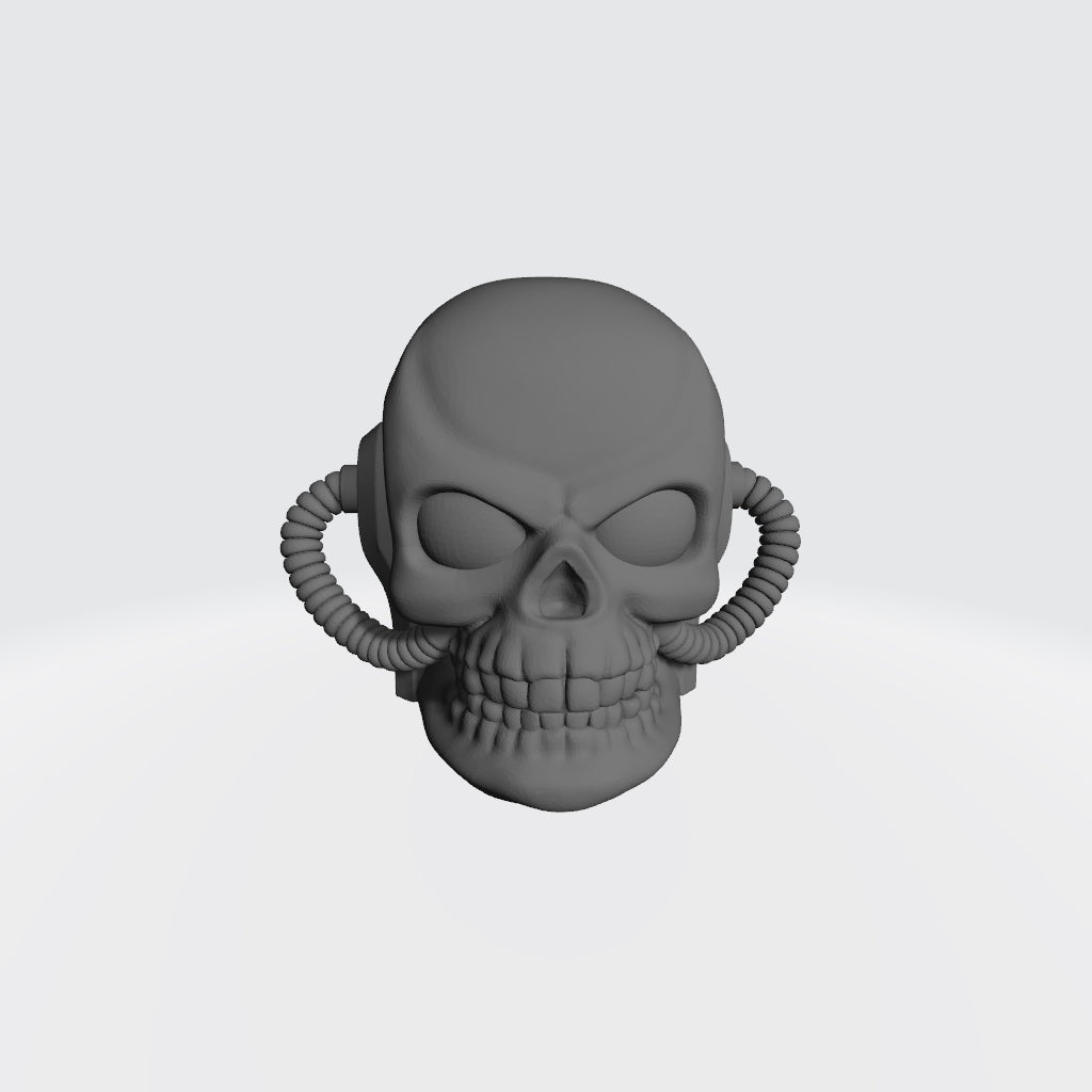 Space Marine Chaplain Skull Helmet with Hoses for McFarlane Toys Grimdark Marine Action Figures