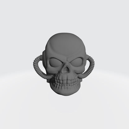 Space Marine Chaplain Skull Helmet with Hoses for McFarlane Toys Grimdark Marine Action Figures