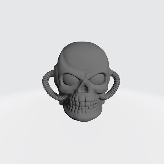 Space Marine Chaplain Skull Helmet with Hoses for McFarlane Toys Grimdark Marine Action Figures