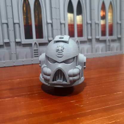 Retributors Space Marine Battle Brother MK VII Helmet Paint Bush Holder with Four Holes