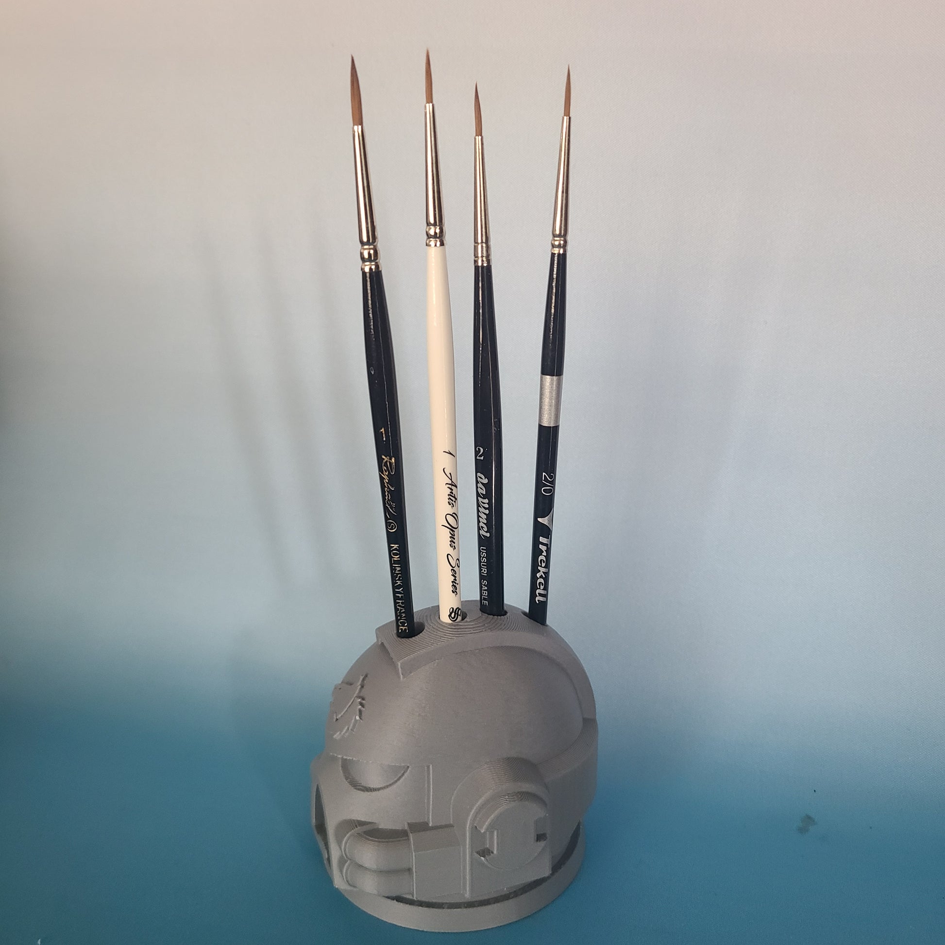 Space Wolf MK VII Helmet with Two Hoses Paint Bush Holder with Four Holes