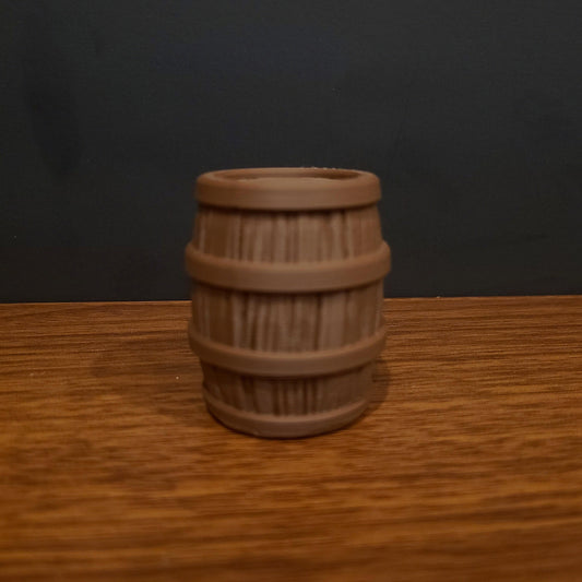 50mm Wooden Barrel Prop for 1:12 Scale Action figures, GI Joe, Marvel Legends, Black Series, Mezco, Action Force