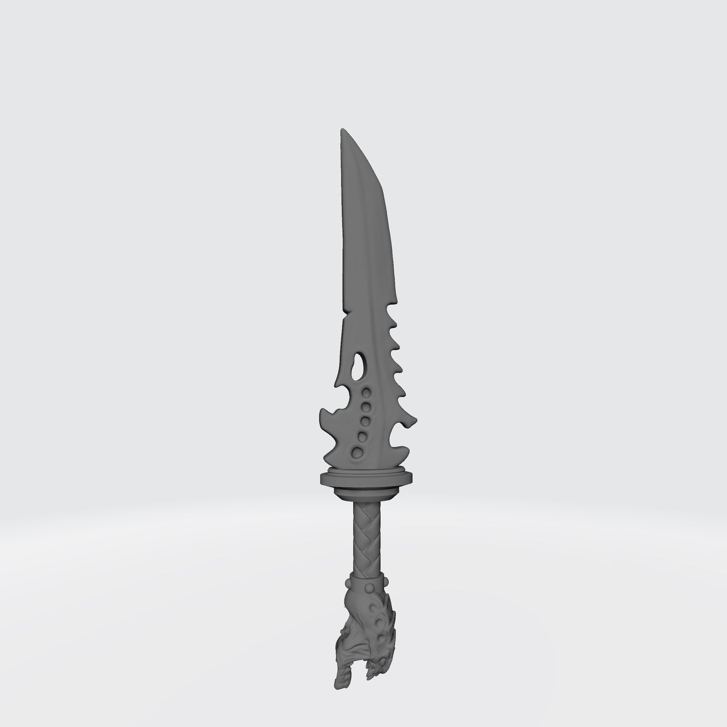 Alien Hunters Warrior Order Bone Blade with Bughead Pommel custom resin close combat weapon compatible with McFarlane Toys 7-inch 1:12 scale armored action figures.