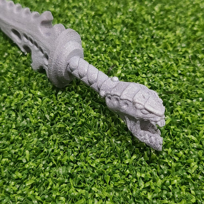 Alien Hunters Warrior Order Bone Blade with Bughead Pommel custom resin close combat weapon compatible with McFarlane Toys 7-inch 1:12 scale armored action figures.