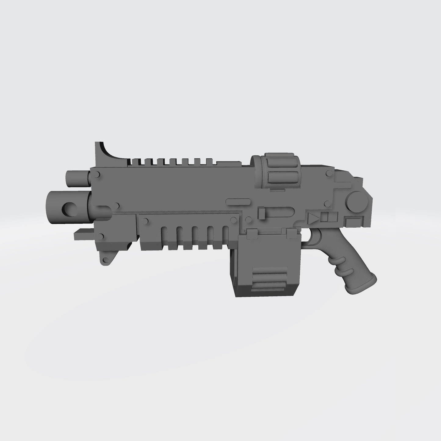 Auto Battle Rifle Type II with Ammo Drum compatible with McFarlane Toys 1:12 scale armored action figures custom resin weapon accessory