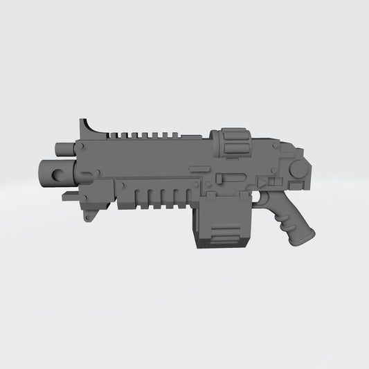 Auto Battle Rifle Type II with Ammo Drum compatible with McFarlane Toys 1:12 scale armored action figures custom resin weapon accessory
