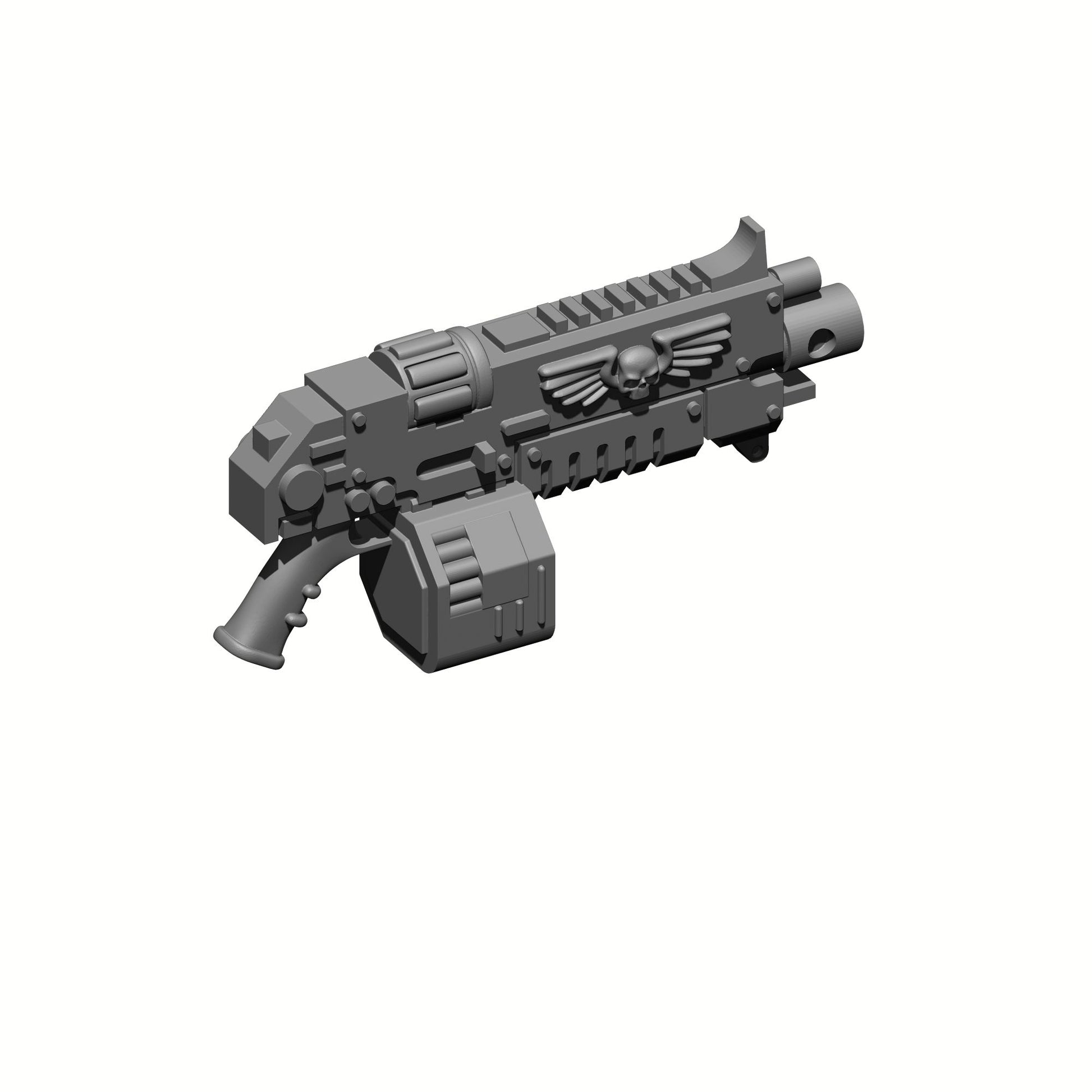 Auto Battle Rifle Type II with Ammo Drum compatible with McFarlane Toys 1:12 scale armored action figures custom resin weapon accessory