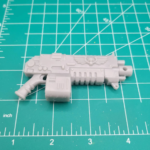 Auto Battle Rifle Type II with Ammo Drum compatible with McFarlane Toys 1:12 scale armored action figures custom resin weapon accessory
