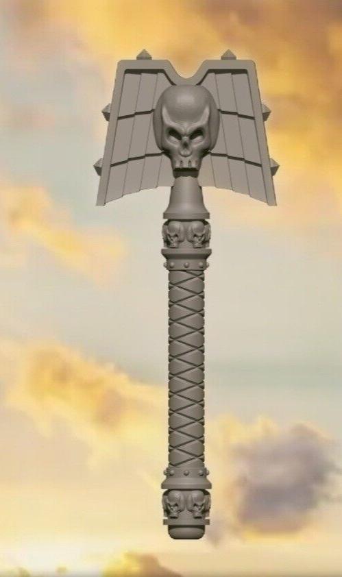 Battle Priests Warrior Order Ceremonial War Staff compatible with McFarlane Toys 7-inch armored action figures custom resin weapon accessory