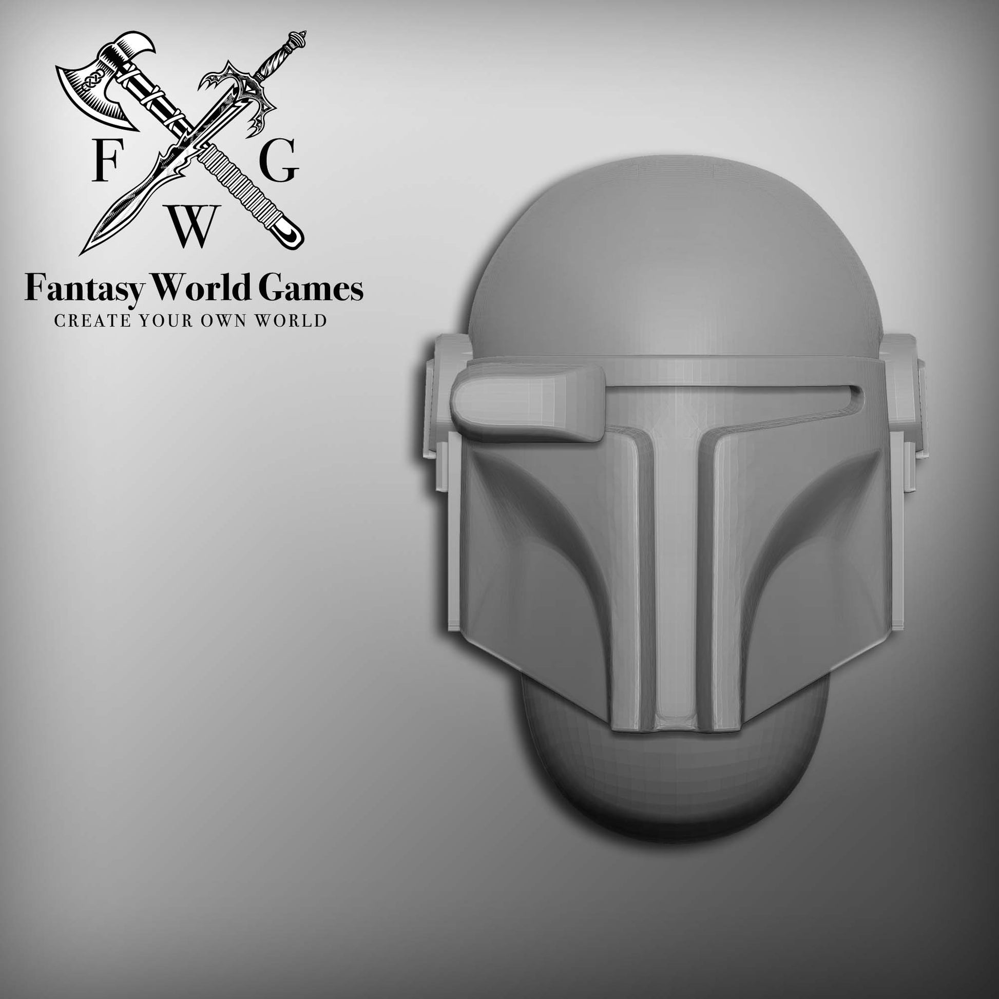 Boba Fett Helmets with Lowered Rangefinder for 28mm Scale Sci-fi Battle Brother Marines Miniatures