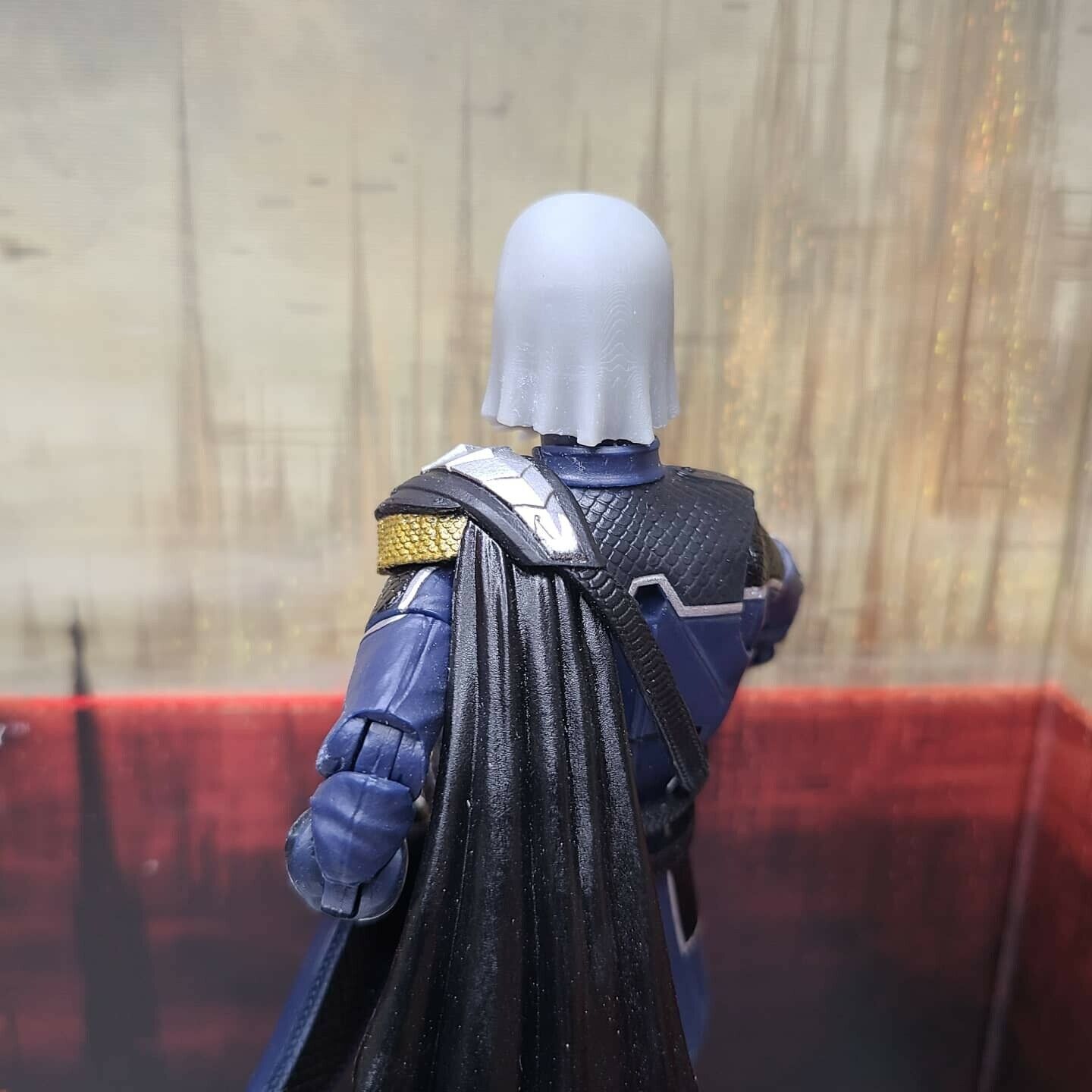 Back of the G. I. Joe Classified Series Cobra Commander Action Figure 06 Collectible Premium Toy with a Fantasy World Games Custom Head Sculpt