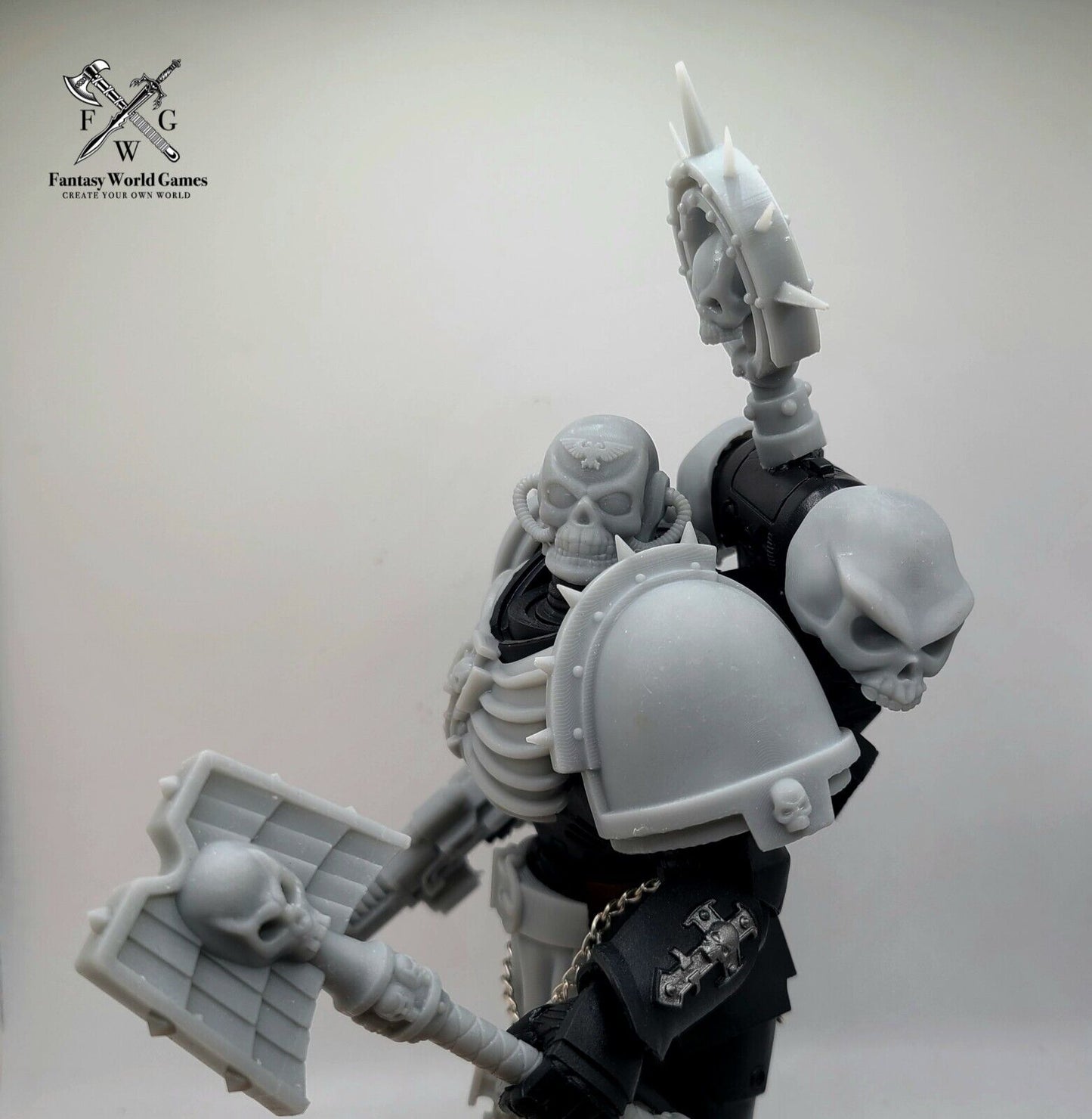 Chaplain Space Marine Full Upgrade Multipart Kit Character Loadout Compatible with McFarlane Toys Space Marine Action Figures