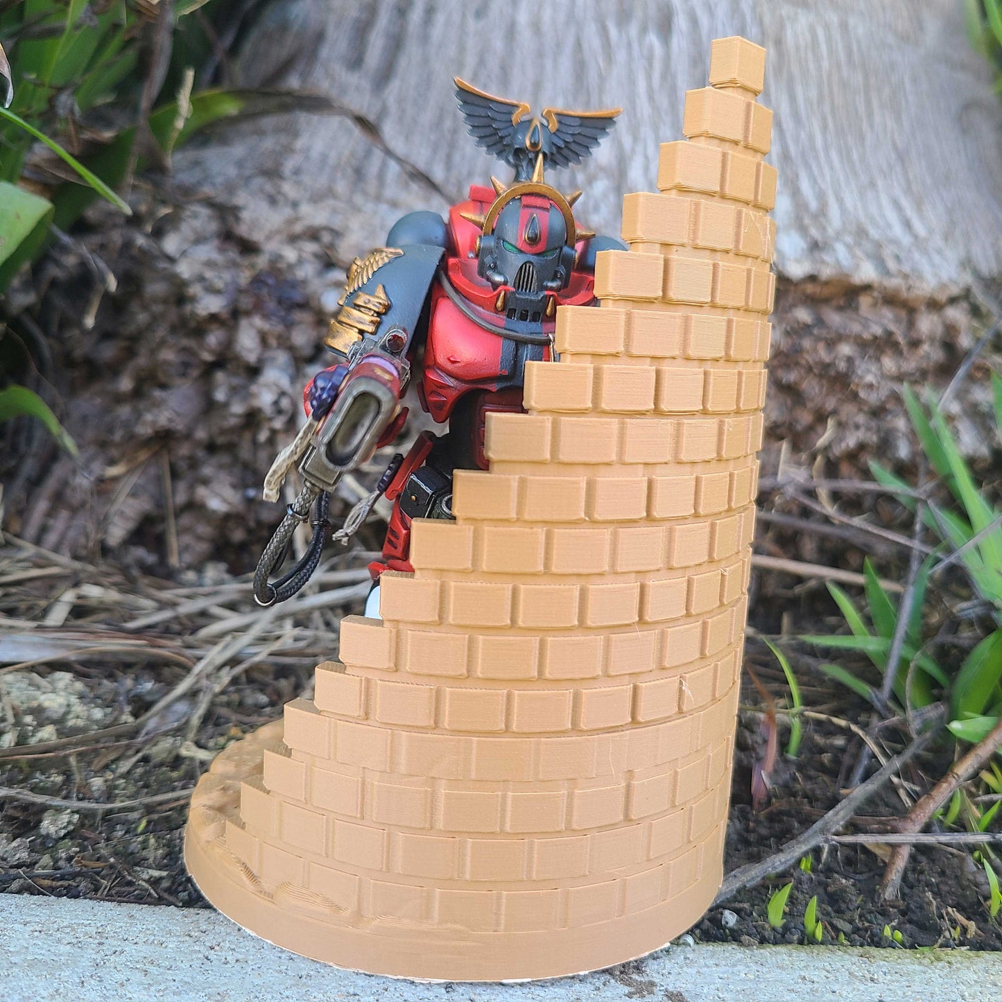 Curved Wall Backdrop Action Figure Stand and Minature Base