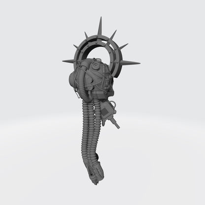 Cybernetic Data-Skull with Scanner Halo and Shadow Seal compatible with McFarlane Toys and G.I. Joe Classified 1:12 scale action figures