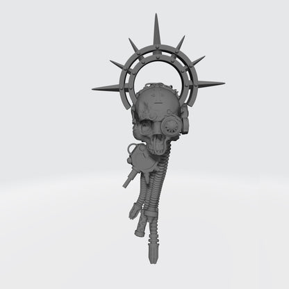 Cybernetic Data-Skull with Scanner Halo and Shadow Seal compatible with McFarlane Toys and G.I. Joe Classified 1:12 scale action figures
