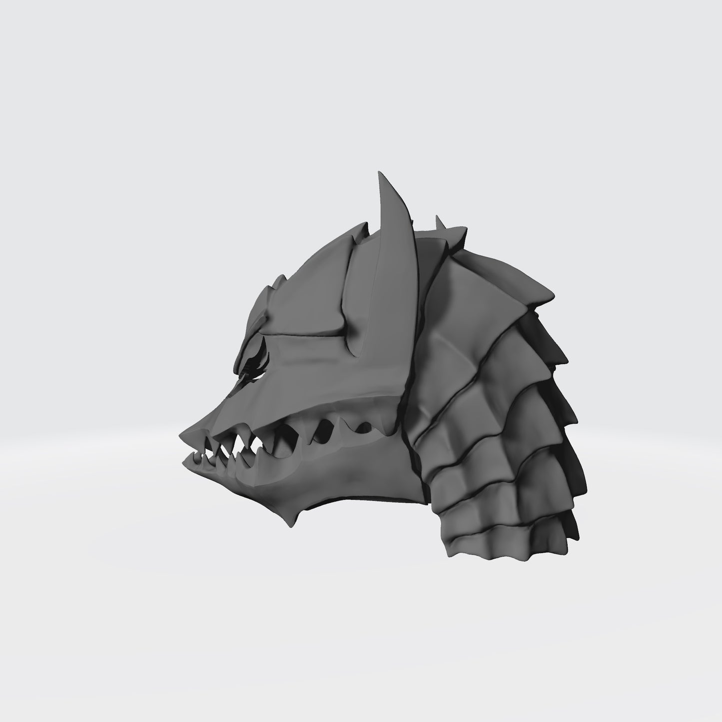 Left Side Berserk Guts Dragon Helmet compatible with McFarlane Toys Space Marines by Fantasy World Games