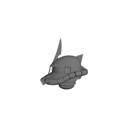 Set of 10 unpainted Zaku I MS-05-inspired resin helmets for 28mm-32mm scale miniature head swaps and conversions