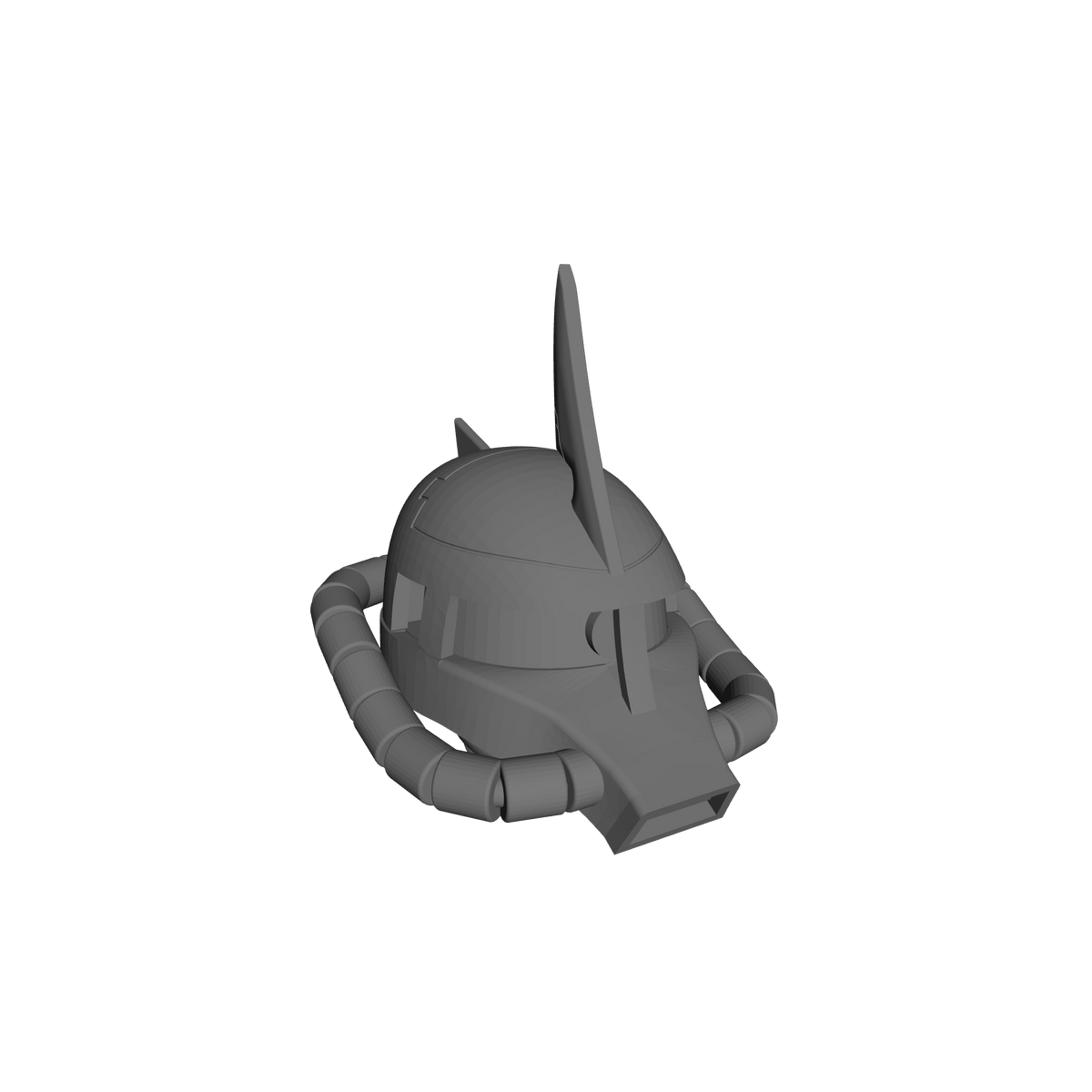 Set of 10 unpainted Zaku I MS-05-inspired resin helmets for 28mm-32mm scale miniature head swaps and conversions