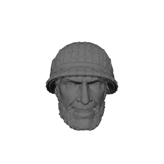 U.S. Military Inspired Logan "Wolverine" Head Swap with M1 Helmet for 6-inch Scale G.I. Joe Classified Action Figures