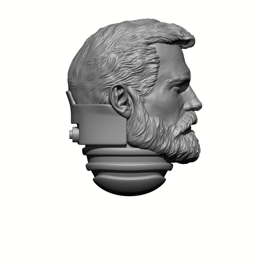 Custom Henry Cavill Space Marine w Beard Battle Brother Head Sculpt for 28mm Scale Loyalist Marine Miniatures Baylan Skoll Proxy