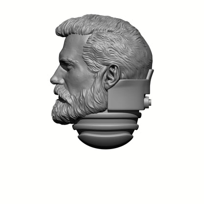 Custom Henry Cavill Space Marine w Beard Battle Brother Head Sculpt for 28mm Scale Loyalist Marine Miniatures Baylan Skoll Proxy
