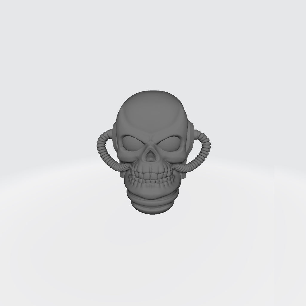 Space Marine Chaplain Skull Helmet with Hoses for McFarlane Toys Grimdark Marine Action Figures