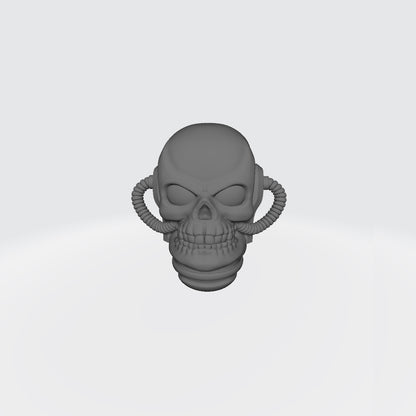 Space Marine Chaplain Skull Helmet with Hoses for McFarlane Toys Grimdark Marine Action Figures