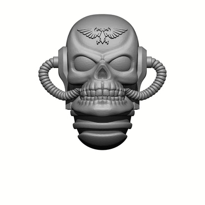 Chaplain Skull Helmet with Hoses and Eagle for McFarlane Toys Grimdark Marine Action Figures
