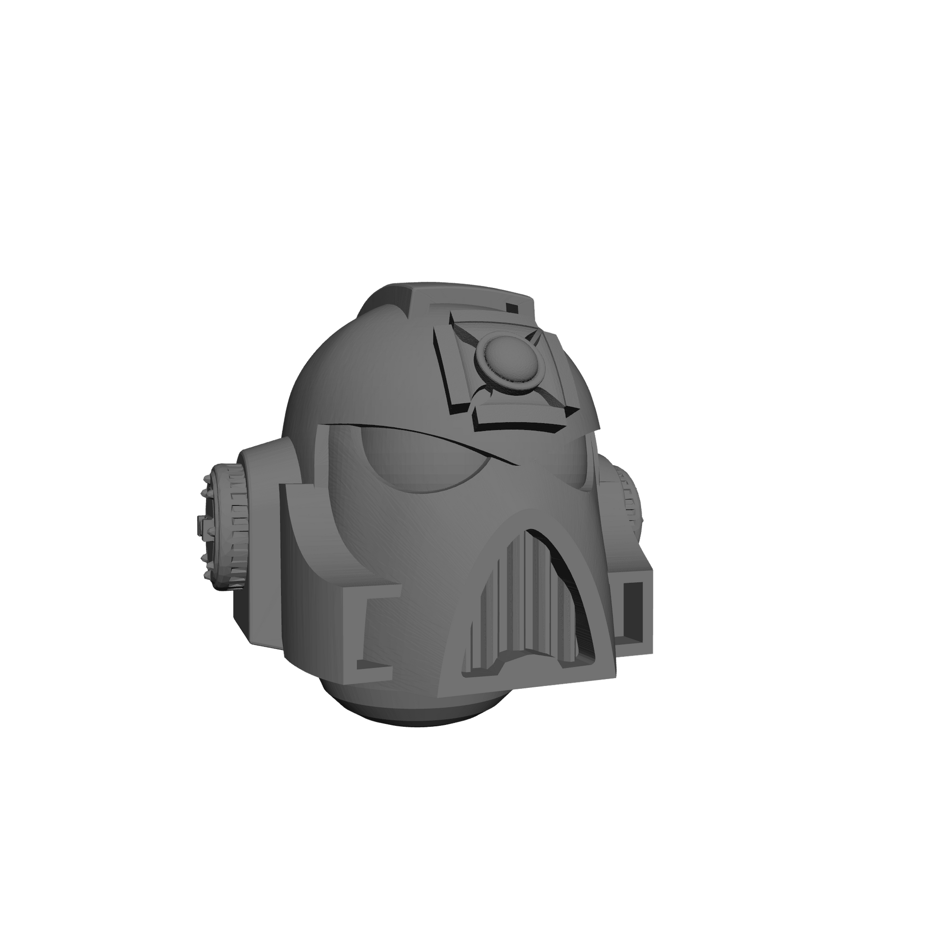 Space Marine MKVII Helmet with Cross for 28mm Scale Loyalist Marine Miniatures Proxy