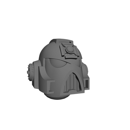 Space Marine MKVII Helmet with Cross for 28mm Scale Loyalist Marine Miniatures Proxy