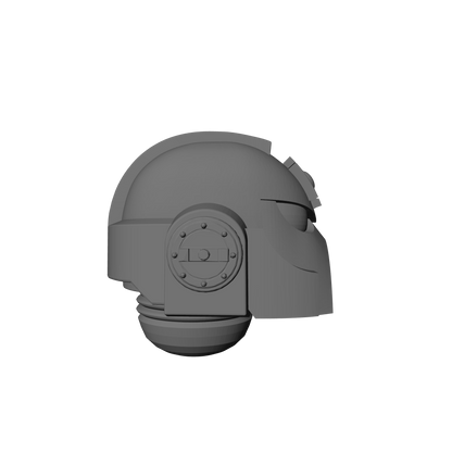 Space Marine MKVII Helmet with Cross for 28mm Scale Loyalist Marine Miniatures Proxy