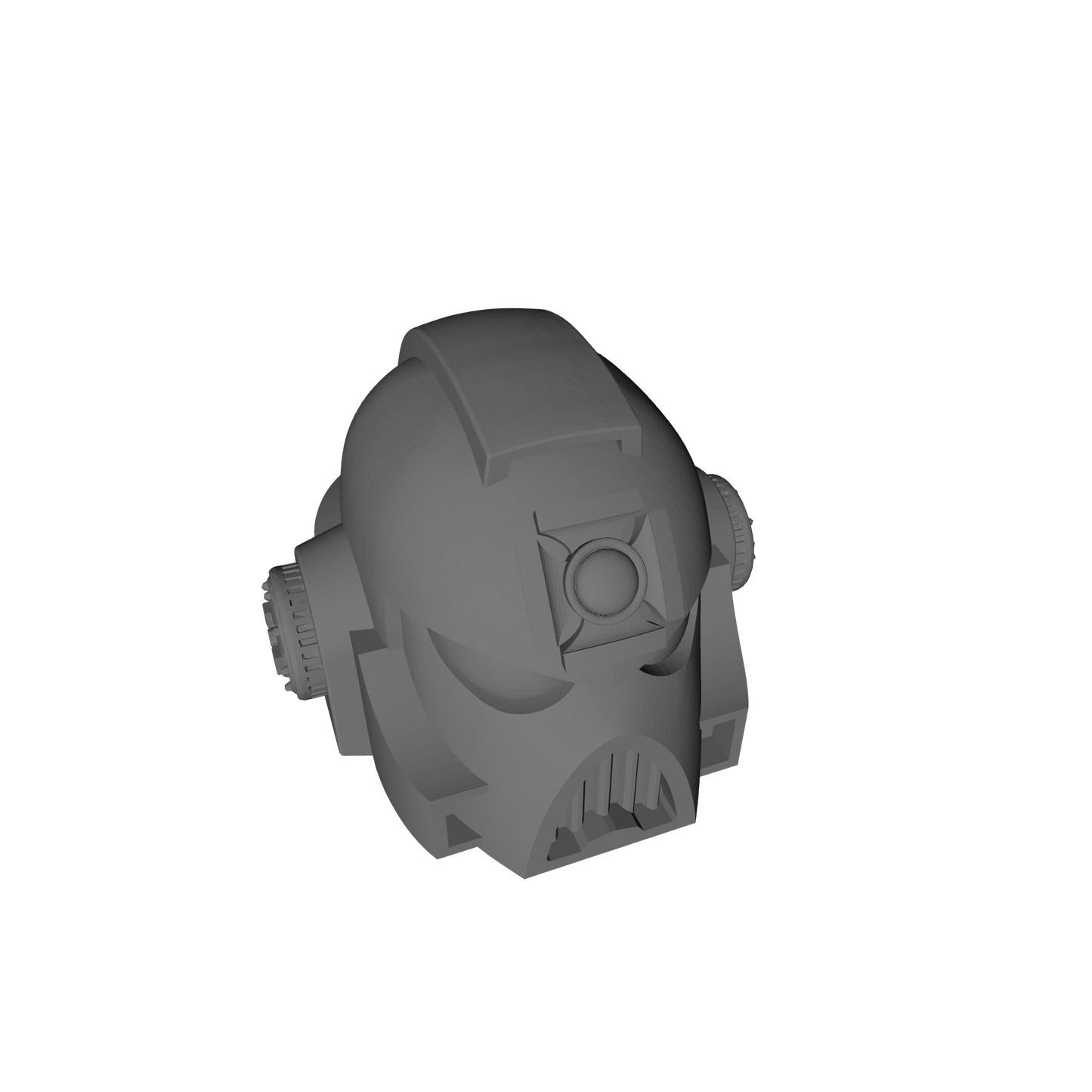Space Marine MKVII Helmet with Cross for 28mm Scale Loyalist Marine Miniatures Proxy