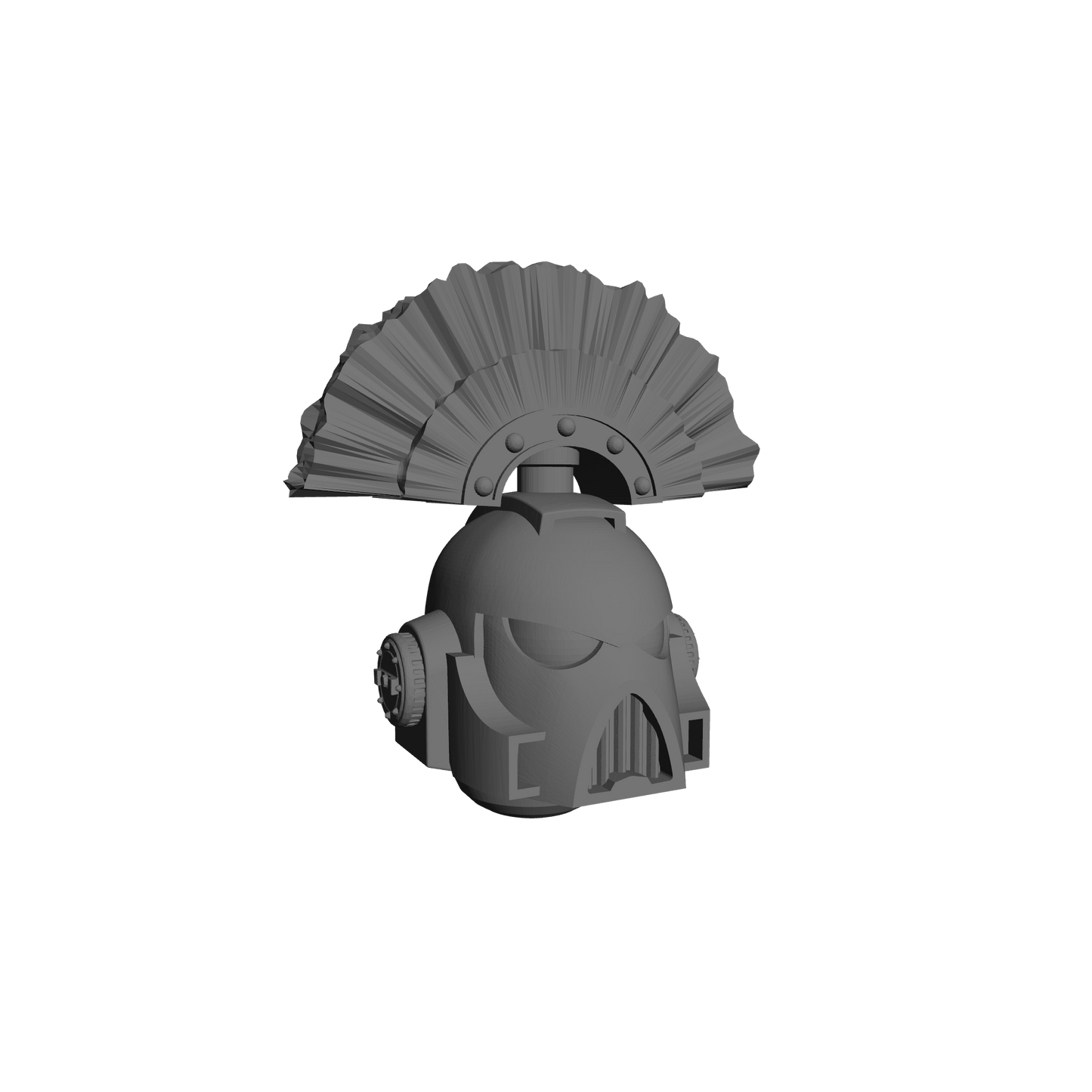 Space Marine S MKVII Helmet with Plume for 28mm Scale Loyalist Marine Miniatures Proxy