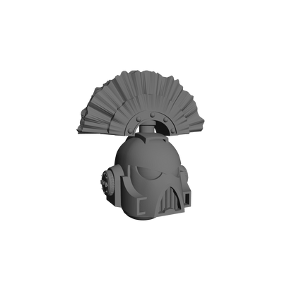 Space Marine S MKVII Helmet with Plume for 28mm Scale Loyalist Marine Miniatures Proxy