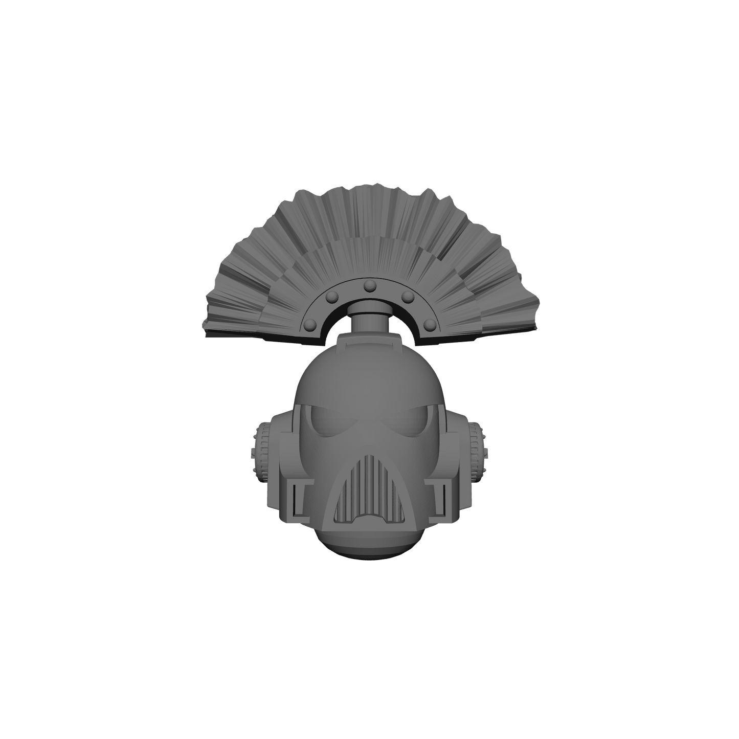 Space Marine S MKVII Helmet with Plume for 28mm Scale Loyalist Marine Miniatures Proxy