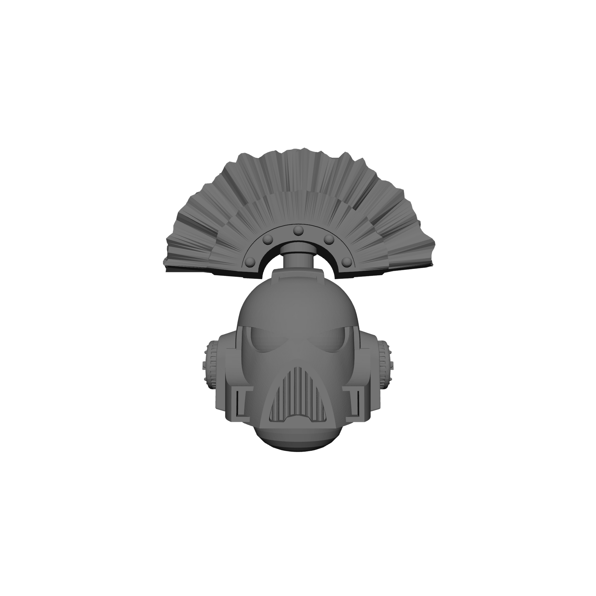 Space Marine S MKVII Helmet with Plume for 28mm Scale Loyalist Marine Miniatures Proxy