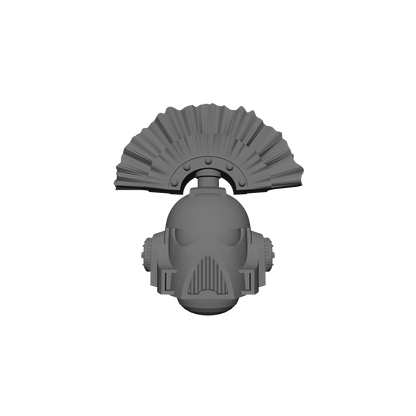Space Marine S MKVII Helmet with Plume for 28mm Scale Loyalist Marine Miniatures Proxy