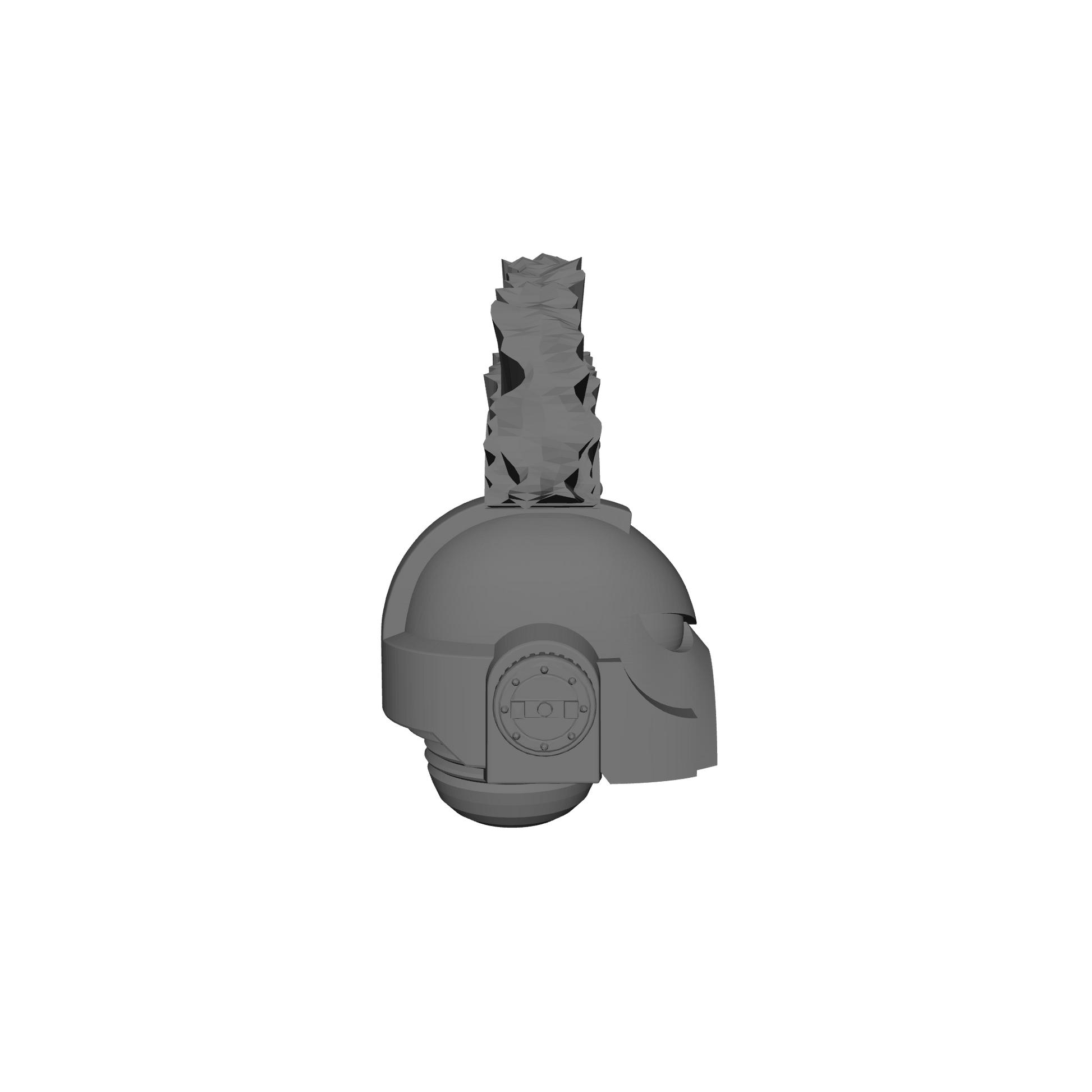 Space Marine S MKVII Helmet with Plume for 28mm Scale Loyalist Marine Miniatures Proxy