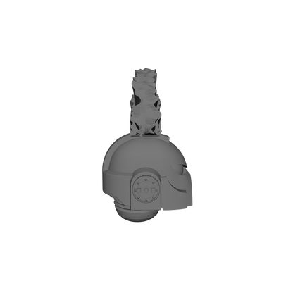 Space Marine S MKVII Helmet with Plume for 28mm Scale Loyalist Marine Miniatures Proxy