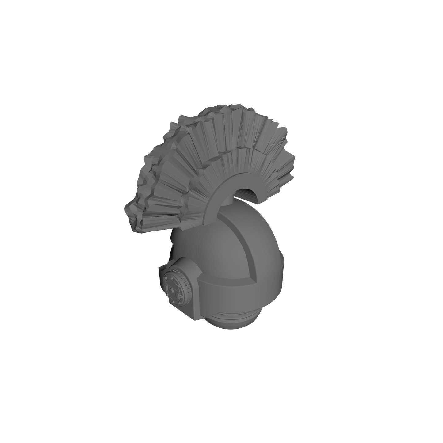 Space Marine S MKVII Helmet with Plume for 28mm Scale Loyalist Marine Miniatures Proxy