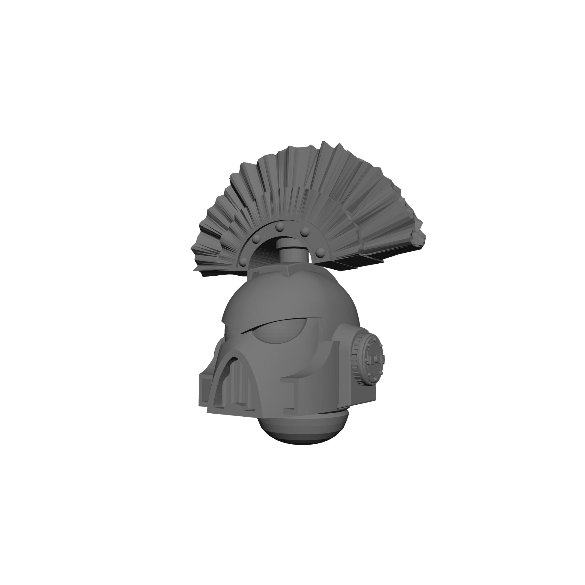 Space Marine S MKVII Helmet with Plume for 28mm Scale Loyalist Marine Miniatures Proxy