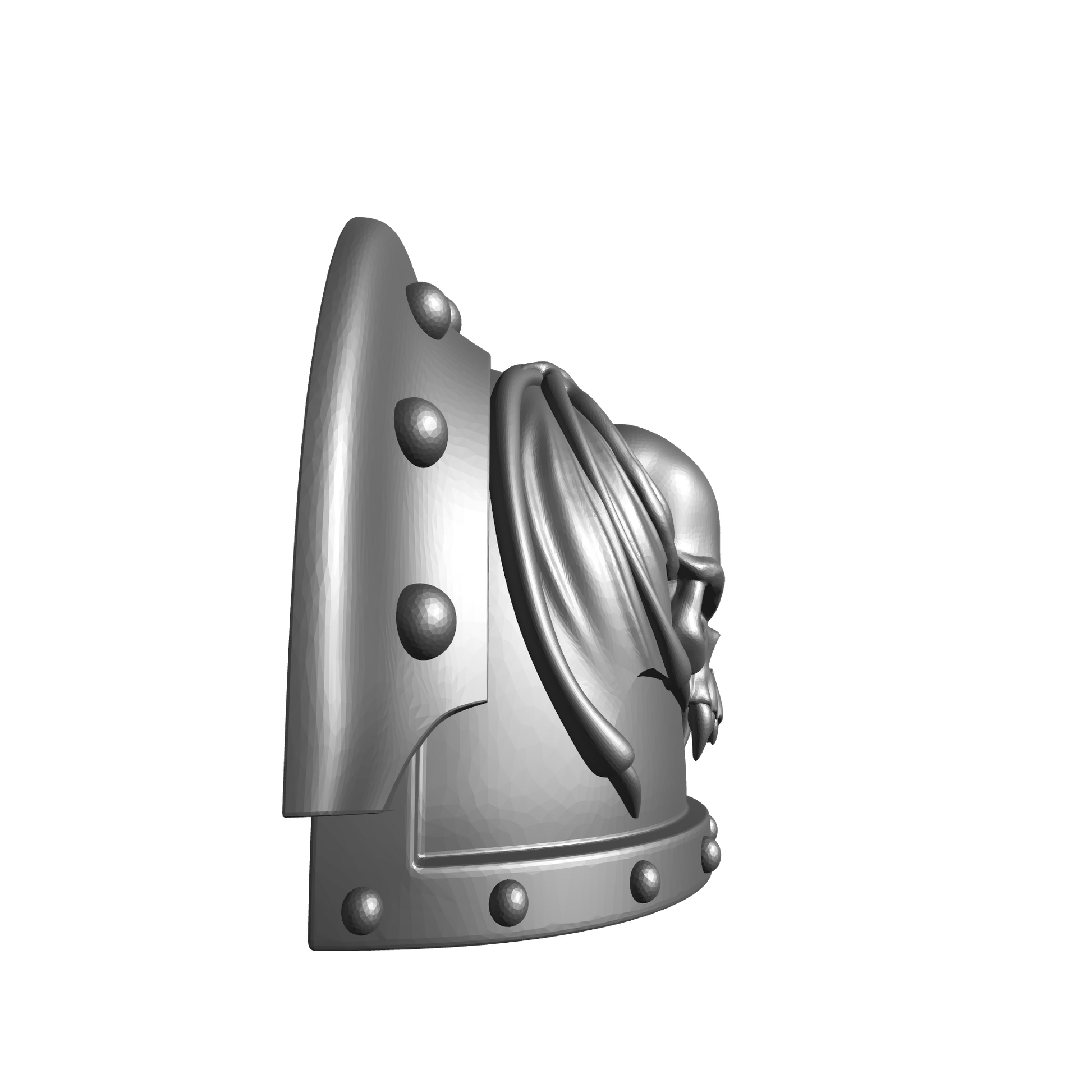 Night Lords Legion MKIII Shoulder Pad Full Sword Breaker Studded Double Rivets for 32mm Traitor Marines