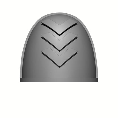 Retributors Chapter Qty: 10 3 Chevron MKIV Shoulder Pad Ver 01 for 28mm Scale Loyalist Marine Miniatures